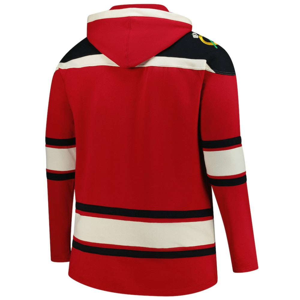 Chicago Blackhawks '47 Big & Tall Superior Lacer Fleece Pullover Hoodie - Red | US 202439541