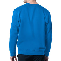 Detroit Lions Starter Mesh Look Retro Team Logo Pullover Sweatshirt  - Blue Pullover