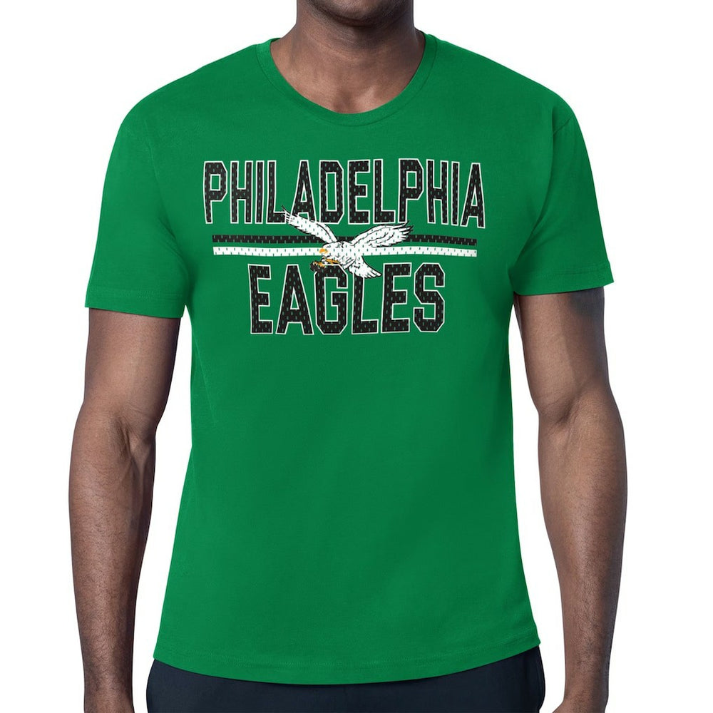 Philadelphia Eagles Starter Mesh Look Retro Logo T-Shirt - Kelly Green T-shirts