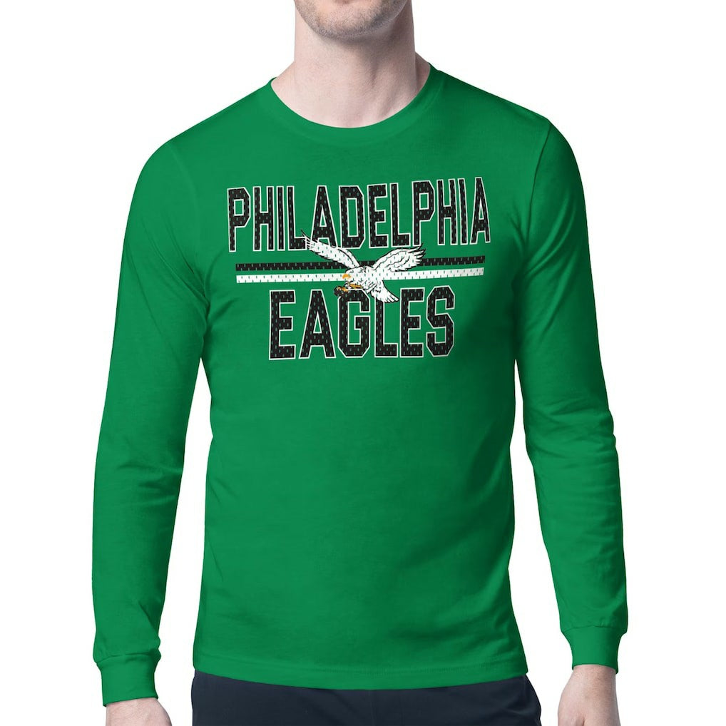 Philadelphia Eagles Starter Retro Team Logo Long Sleeve T-Shirt - Kelly Green T-shirts