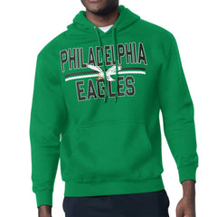 Philadelphia Eagles Starter Team Retro Logo Fleece Tri-Blend Pullover Hoodie - Kelly Green Hoodies