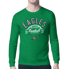 Philadelphia Eagles Starter Half Ball Retro Logo Long Sleeve T-Shirt - Kelly Green T-shirts