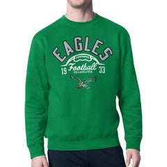 Philadelphia Eagles Starter Team Retro Logo Fleece Tri-Blend Pullover Sweatshirt - Kelly Green Pullover
