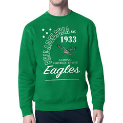 Philadelphia Eagles Starter Team Retro Logo Fleece Tri-Blend Pullover Sweatshirt - Kelly Green Pullover