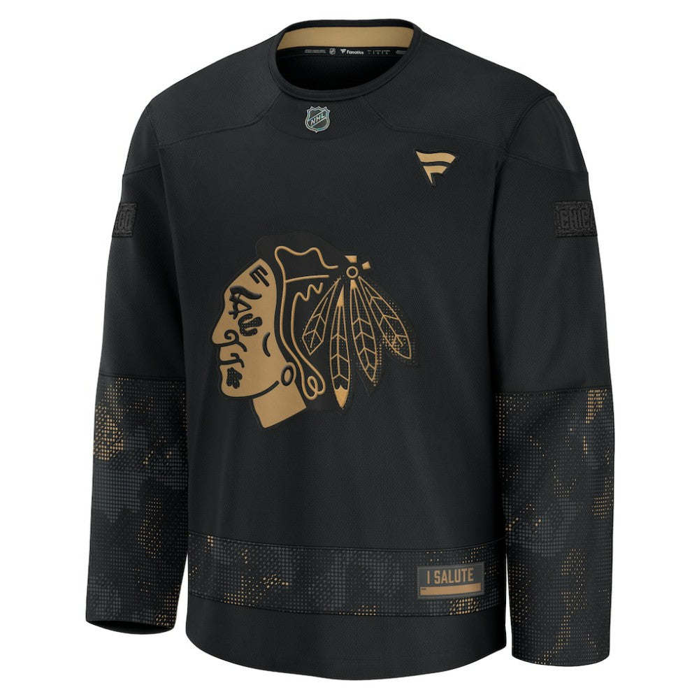 Chicago Blackhawks Fanatics 2024 Military Appreciation Practice Jersey - Black | US 202439738