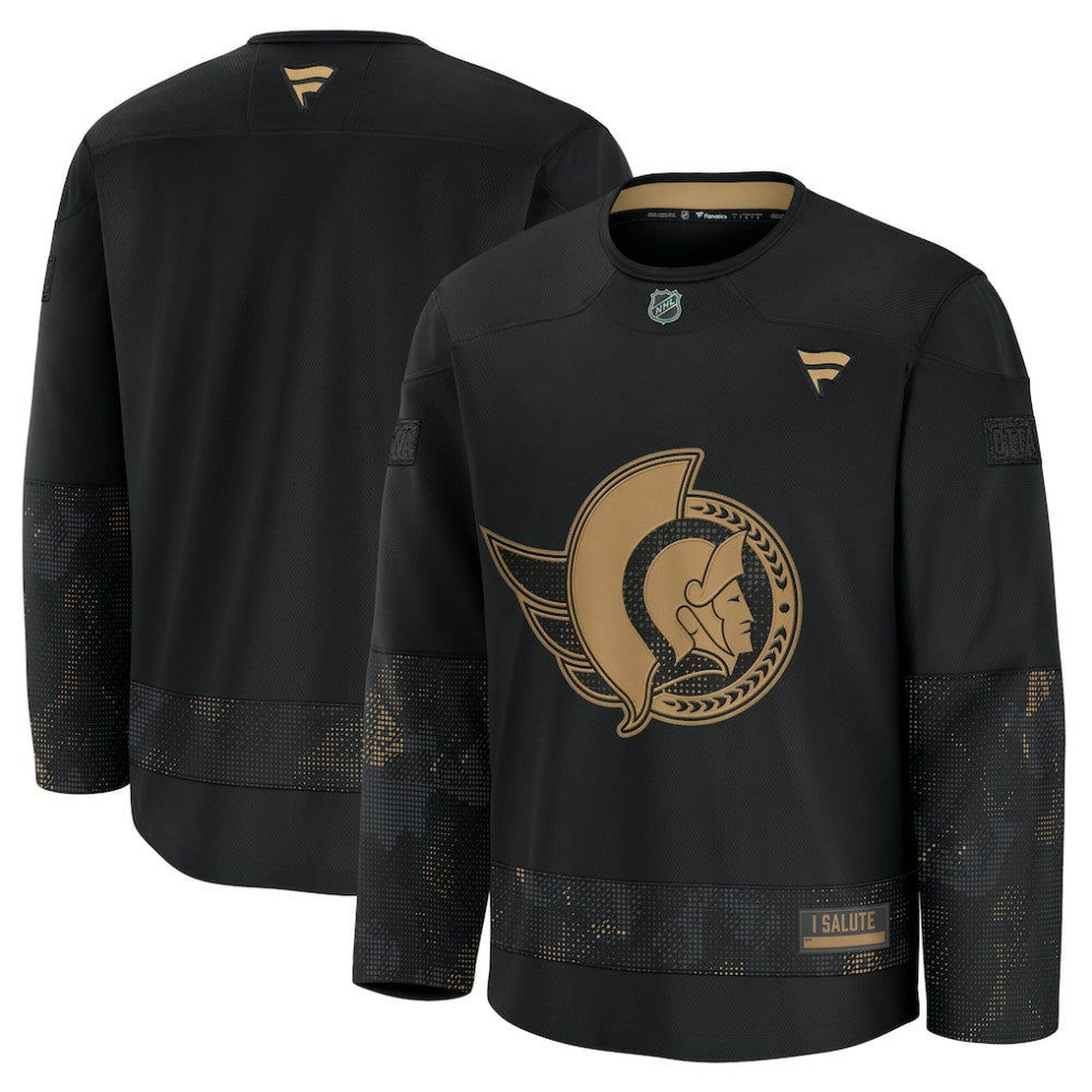 Ottawa Senators Fanatics 2024 Military Appreciation Practice Jersey - Black | US 202439747