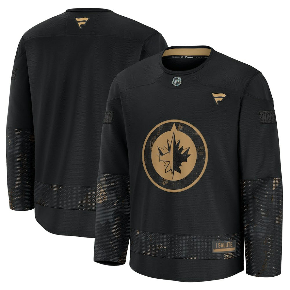Winnipeg Jets Fanatics 2024 Military Appreciation Practice Jersey - Black | US 202439753