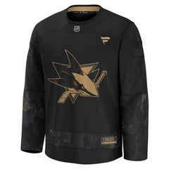 San Jose Sharks Fanatics 2024 Military Appreciation Practice Jersey - Black | US 202439755