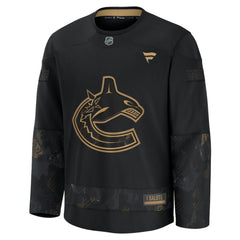 Vancouver Canucks Fanatics 2024 Military Appreciation Practice Jersey - Black | US 202439758