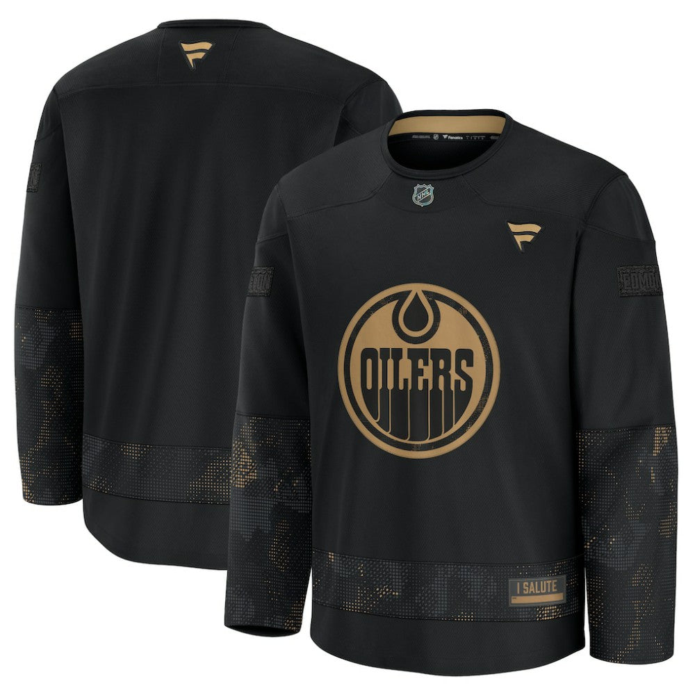 Edmonton Oilers Fanatics 2024 Military Appreciation Practice Jersey - Black | US 202439760