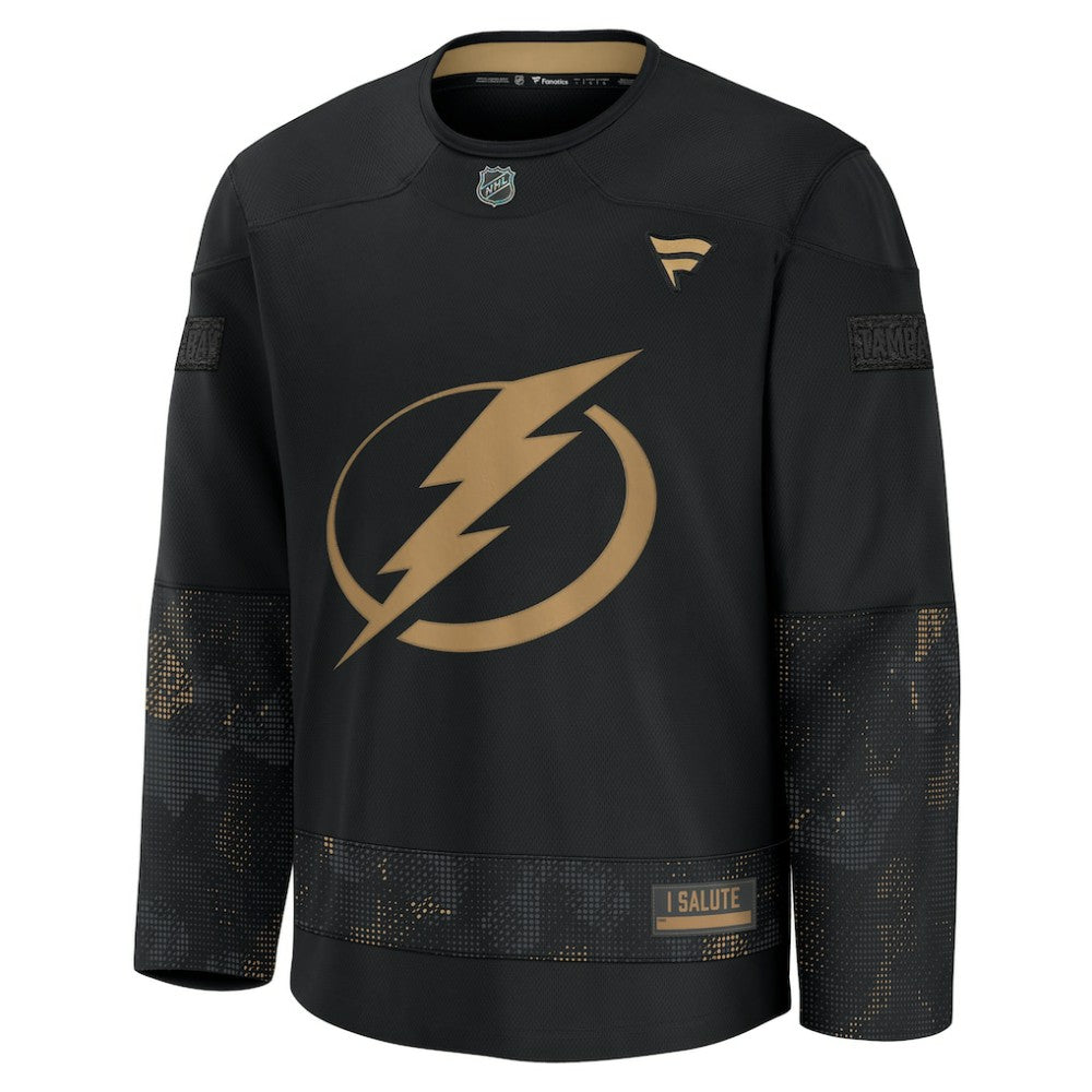 Tampa Bay Lightning Fanatics 2024 Military Appreciation Practice Jersey - Black | US 202439762