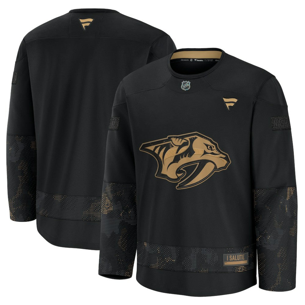 Nashville Predators Fanatics 2024 Military Appreciation Practice Jersey - Black | US 202439765