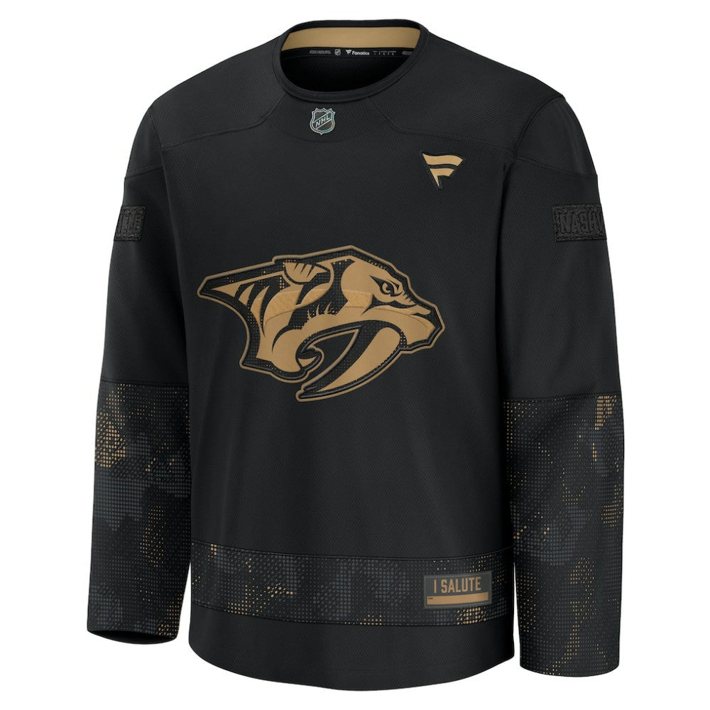 Nashville Predators Fanatics 2024 Military Appreciation Practice Jersey - Black | US 202439765