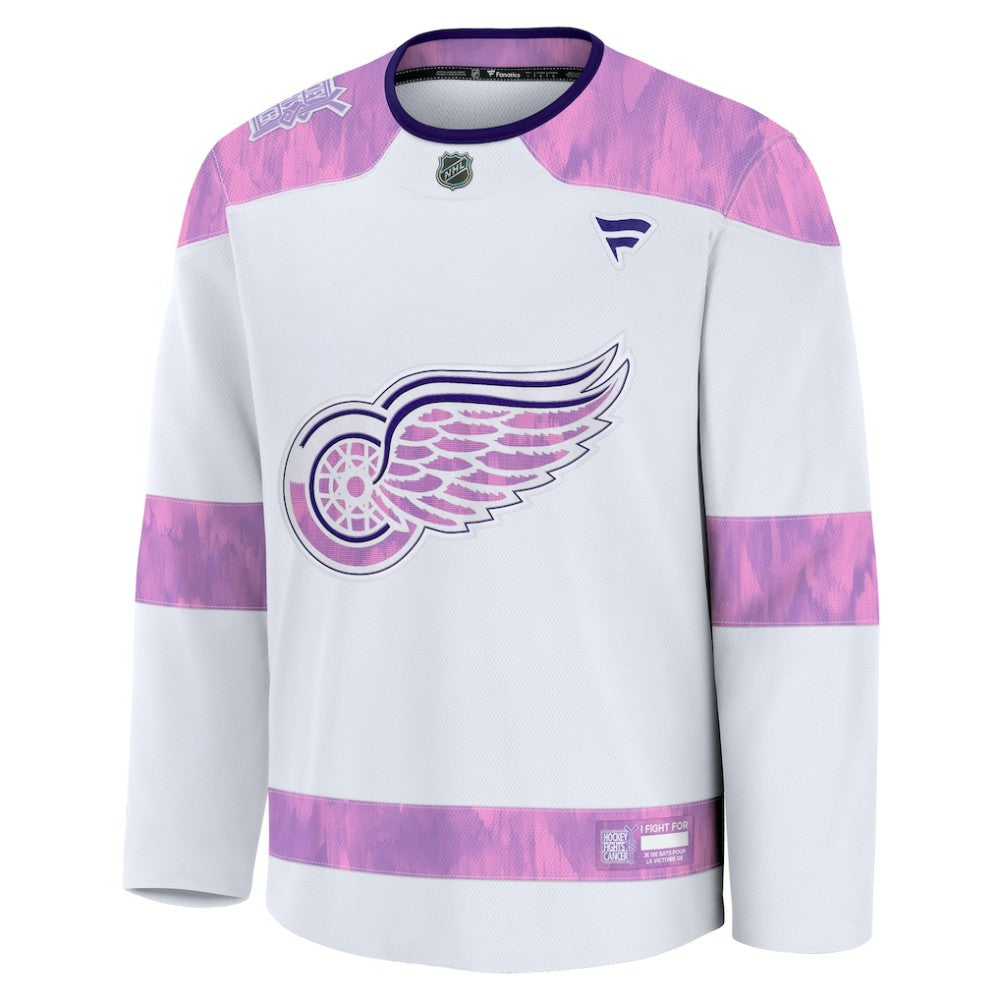 Detroit Red Wings Fanatics 2024 Hockey Fights Cancer Practice Jersey - White | US 202439770