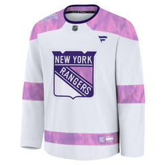 New York Rangers Fanatics 2024 Hockey Fights Cancer Practice Jersey - White | US 202439781