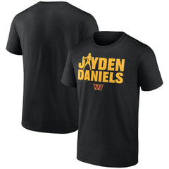 Jayden Daniels Washington Commanders Play Motion T-Shirt - Black T-shirts