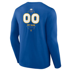Buffalo Sabres Personalized Name & Number Midfielder Long Sleeve T-Shirt - Royal | US 202441137