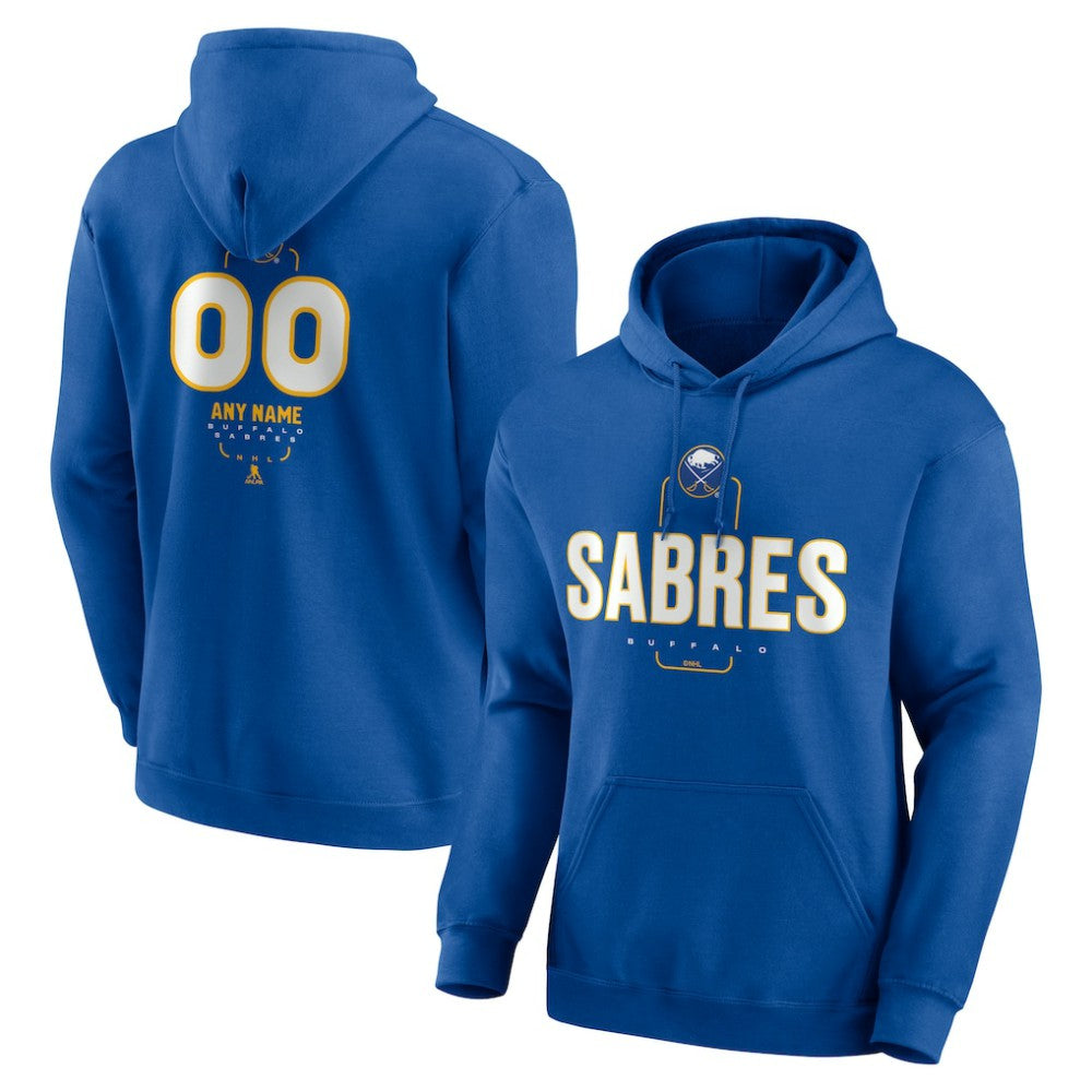 Buffalo Sabres Personalized Name & Number Midfielder Pullover Hoodie - Royal | US 202441138