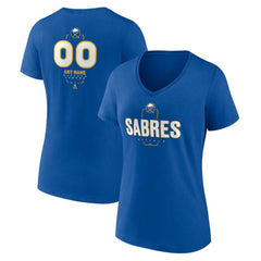 Buffalo Sabres Women's Personalized Name & Number Midfielder V-Neck T-Shirt - Royal | US 202441141