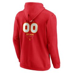 Calgary Flames Personalized Name & Number Midfielder Pullover Hoodie - Red | US 202441143