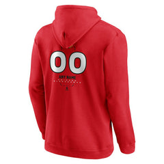 Chicago Blackhawks Personalized Name & Number Midfielder Pullover Hoodie - Red | US 202441153