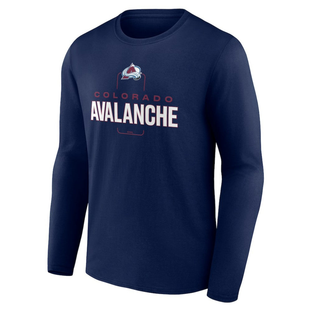 Colorado Avalanche Personalized Name & Number Midfielder Long Sleeve T-Shirt - Navy | US 202441157