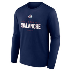 Colorado Avalanche Personalized Name & Number Midfielder Long Sleeve T-Shirt - Navy | US 202441157