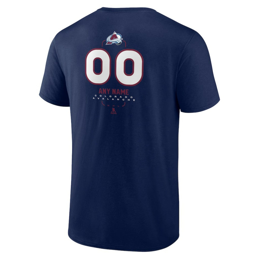 Colorado Avalanche Personalized Name & Number Midfielder T-Shirt - Navy | US 202441159