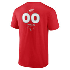 Detroit Red Wings Personalized Name & Number Midfielder T-Shirt - Red | US 202441169