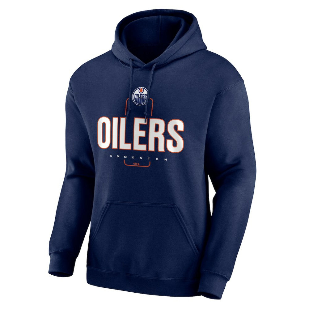 Edmonton Oilers Personalized Name & Number Midfielder Pullover Hoodie - Navy | US 202441172