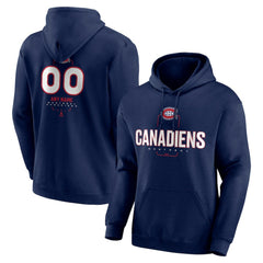 Montreal Canadiens Personalized Name & Number Midfielder Pullover Hoodie - Navy | US 202441182
