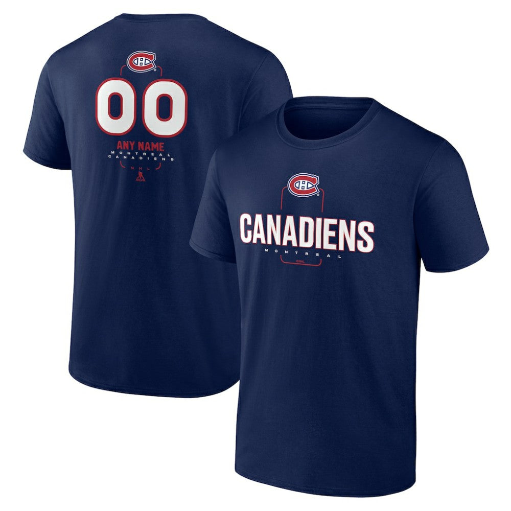 Montreal Canadiens Personalized Name & Number Midfielder T-Shirt - Navy | US 202441183