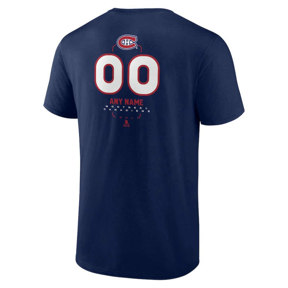 Montreal Canadiens Personalized Name & Number Midfielder T-Shirt - Navy | US 202441183