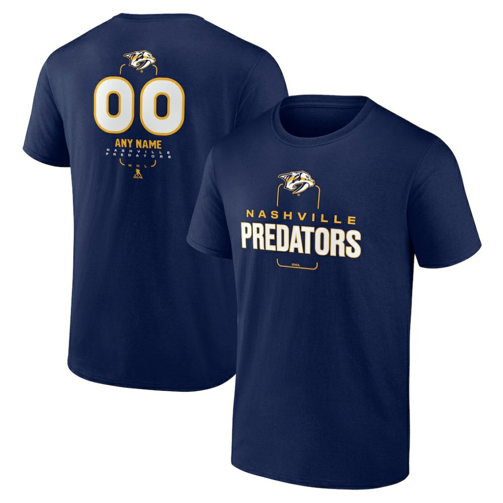 Nashville Predators Personalized Name & Number Midfielder T-Shirt - Navy | US 202441188