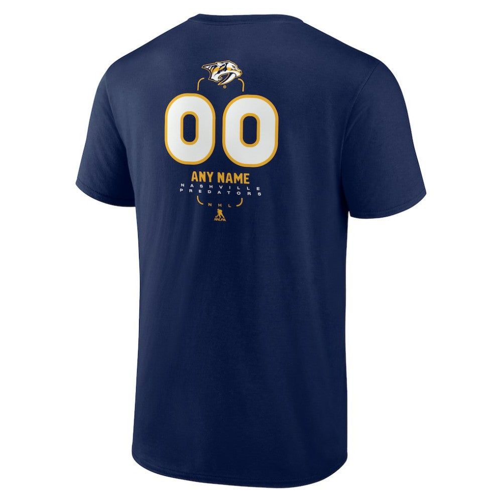 Nashville Predators Personalized Name & Number Midfielder T-Shirt - Navy | US 202441188