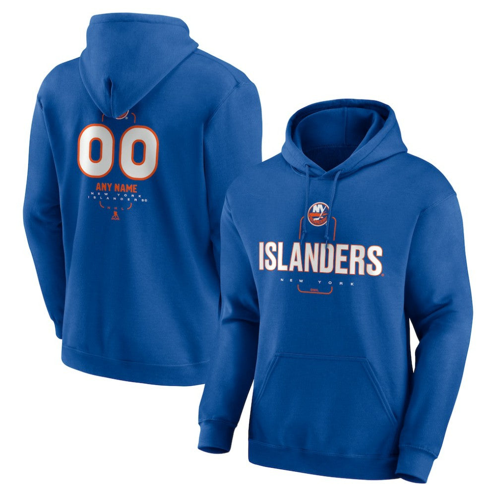 New York Islanders Personalized Name & Number Midfielder Pullover Hoodie - Royal | US 202441197