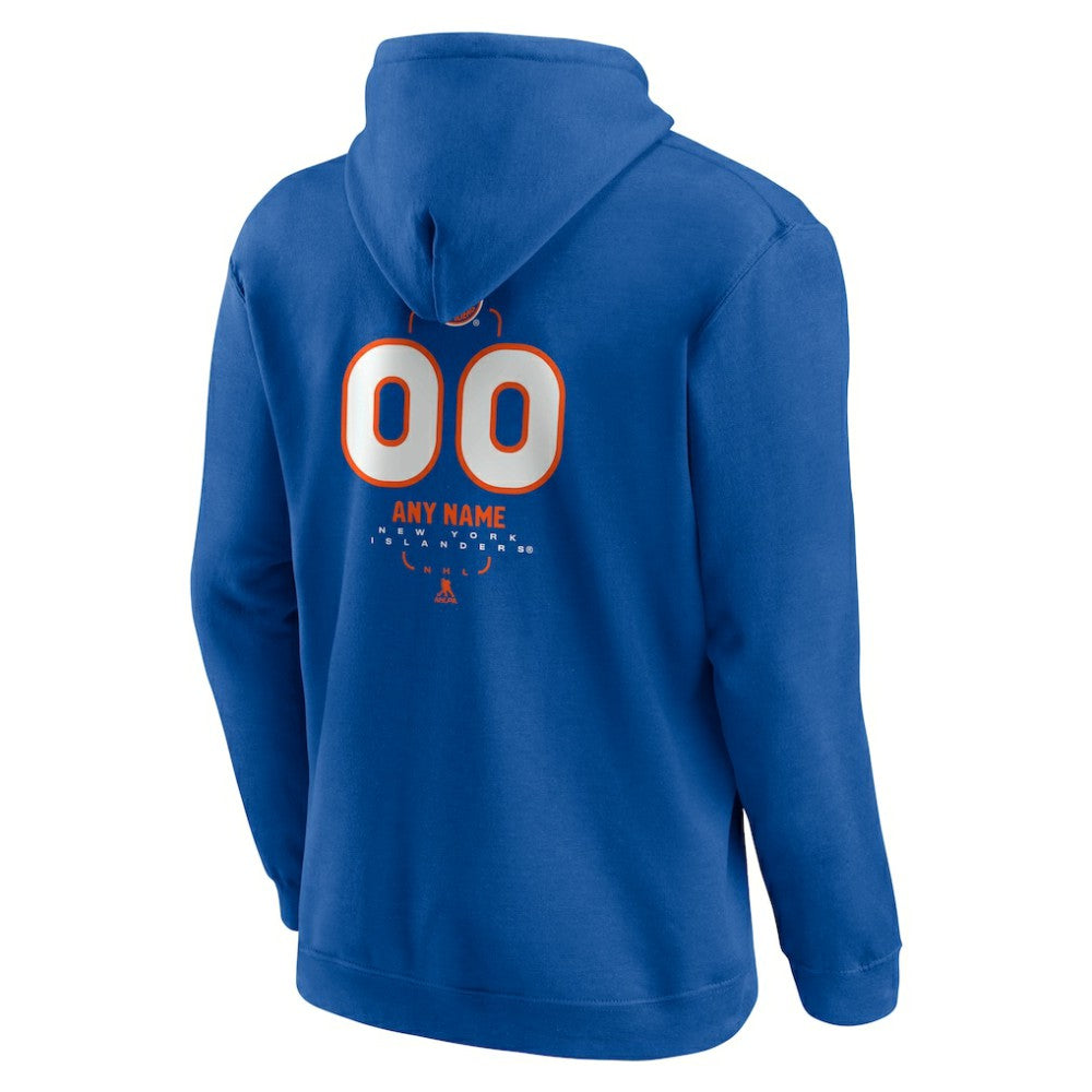New York Islanders Personalized Name & Number Midfielder Pullover Hoodie - Royal | US 202441197