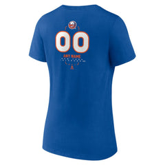 New York Islanders Women's Personalized Name & Number Midfielder V-Neck T-Shirt - Royal | US 202441200