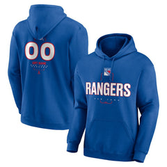 New York Rangers Personalized Name & Number Midfielder Pullover Hoodie - Blue | US 202441202