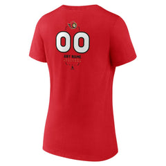 Ottawa Senators Women's Personalized Name & Number Midfielder V-Neck T-Shirt - Red | US 202441210