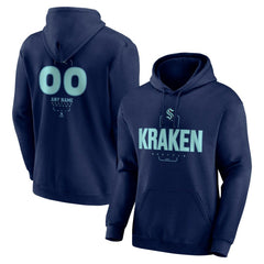 Seattle Kraken Personalized Name & Number Midfielder Pullover Hoodie - Deep Sea Blue | US 202441212