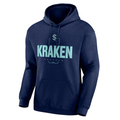 Seattle Kraken Personalized Name & Number Midfielder Pullover Hoodie - Deep Sea Blue | US 202441212