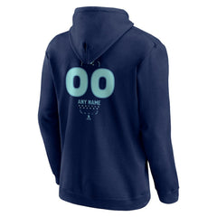 Seattle Kraken Personalized Name & Number Midfielder Pullover Hoodie - Deep Sea Blue | US 202441212