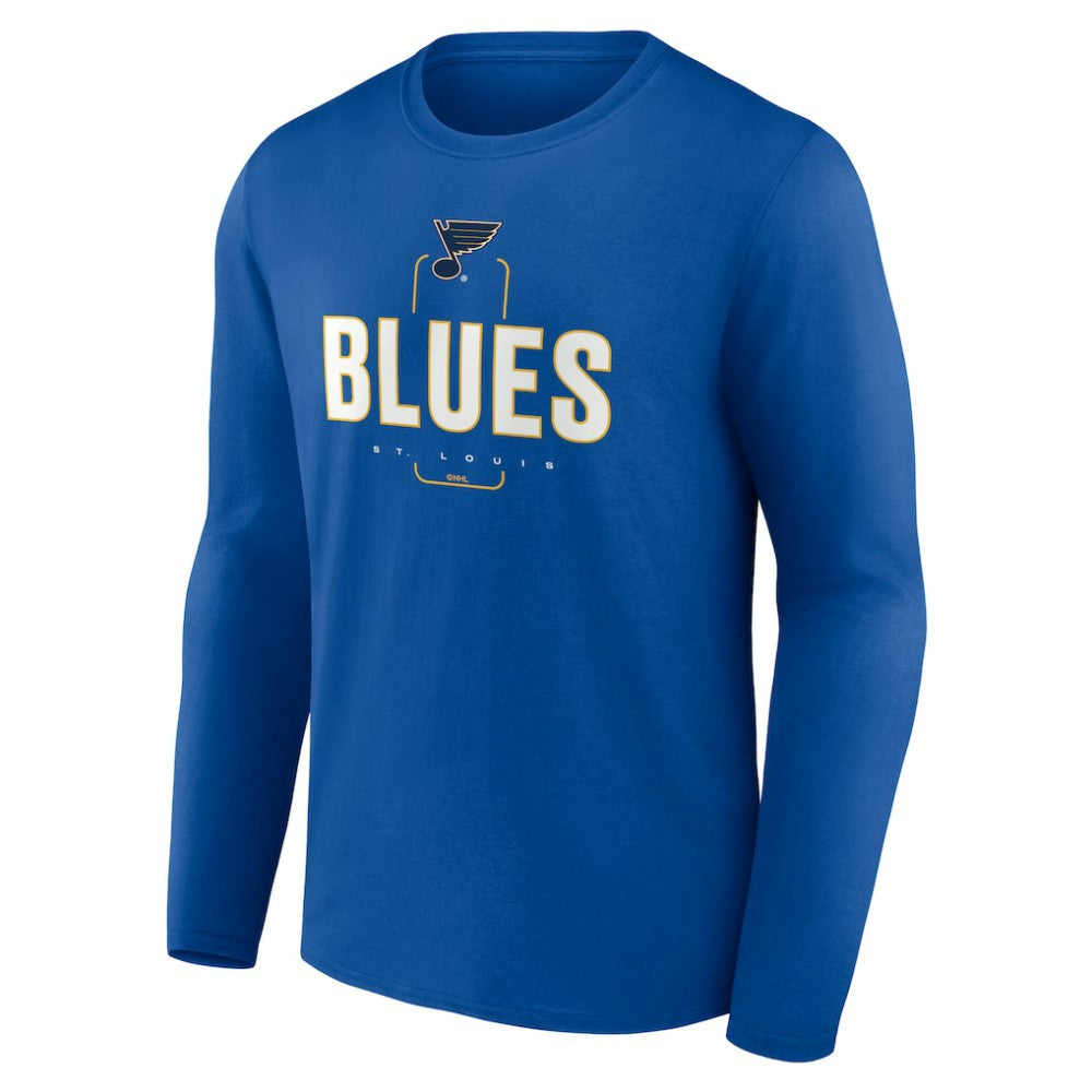 St. Louis Blues Personalized Name & Number Midfielder Long Sleeve T-Shirt - Blue | US 202441216