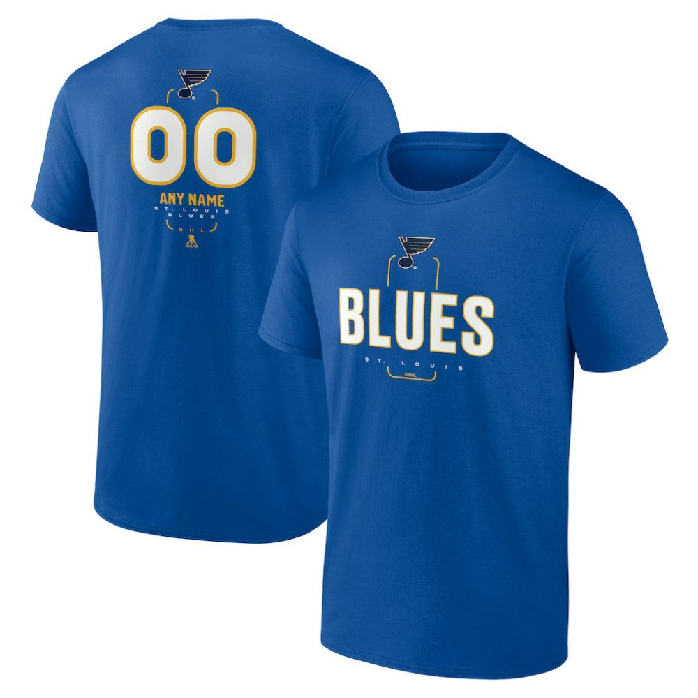St. Louis Blues Personalized Name & Number Midfielder T-Shirt - Blue | US 202441218