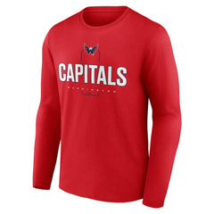 Washington Capitals Personalized Name & Number Midfielder Long Sleeve T-Shirt - Red | US 202441221