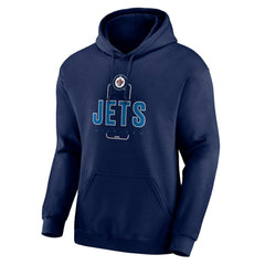 Winnipeg Jets Personalized Name & Number Midfielder Pullover Hoodie - Navy | US 202441227