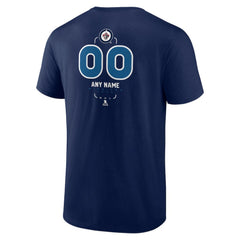 Winnipeg Jets Personalized Name & Number Midfielder T-Shirt - Navy | US 202441228