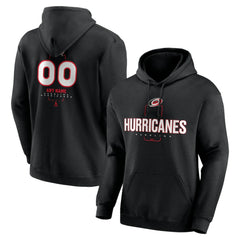Carolina Hurricanes Personalized Name & Number Midfielder Pullover Hoodie - Black | US 202441341