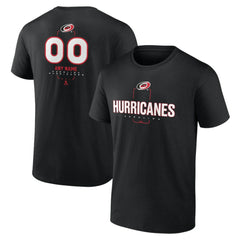 Carolina Hurricanes Personalized Name & Number Midfielder T-Shirt - Black | US 202441342